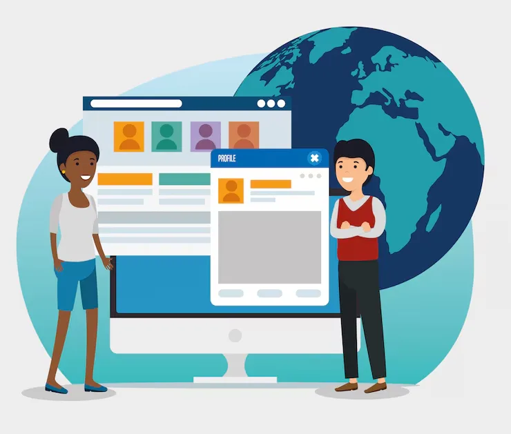 girl boy with social profile message 24877 53922